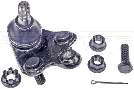 Black ball joint with hardware for load distribution, OE replacement ball joint