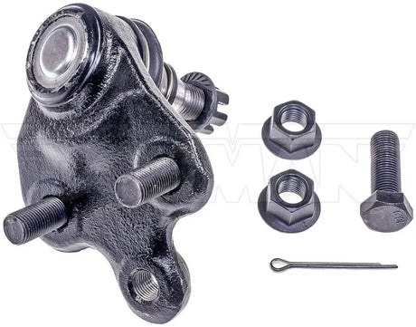 Black ball joint with hardware for reliable joint OE replacement and load distribution