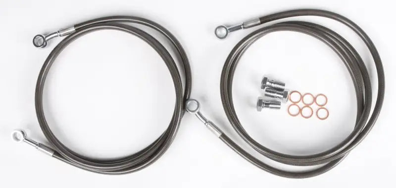 BAN-2F-2SMOKE Brakeline Frt 2 Line Yam Smk + 2 - Front Brake Kit