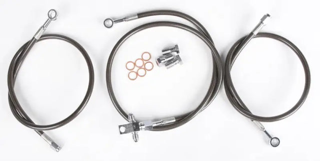 BAN-F-2SMOKE Brakeline Frt 3 Line Yam Smk + 2 - Front Brake Kit