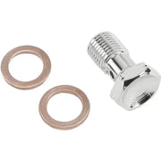 GOODRIDGE Banjo Bolt Chrome 10mmx1.0 Short for Powersports