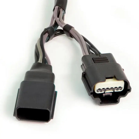 Black electrical wire harness with two connectors for Banks Power Pedal Monster Kit