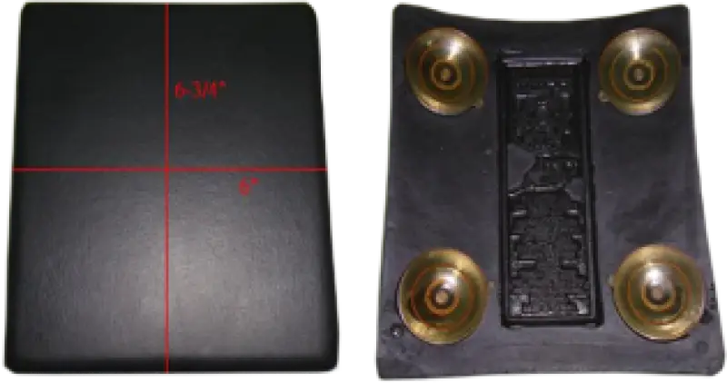 HARDDRIVE Bar Hop Pillion Pad 6"X6 3/4" 4 Suction Cups