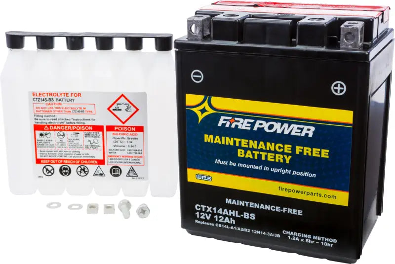 FIRE POWER Battery Ctx14ahl Bs Maintenance Free
