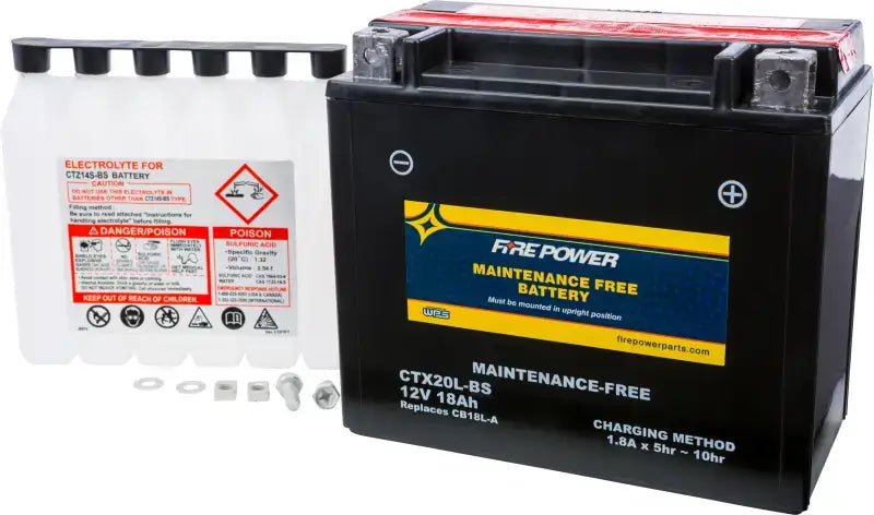 FIRE POWER Battery Ctx20l Bs Maintenance Free