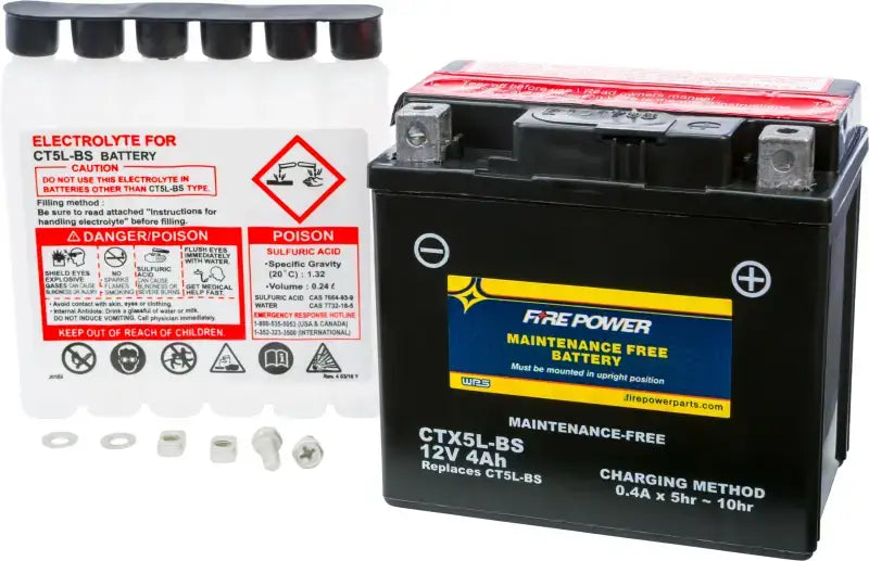 FIRE POWER Battery Ctx5l Bs Maintenance Free