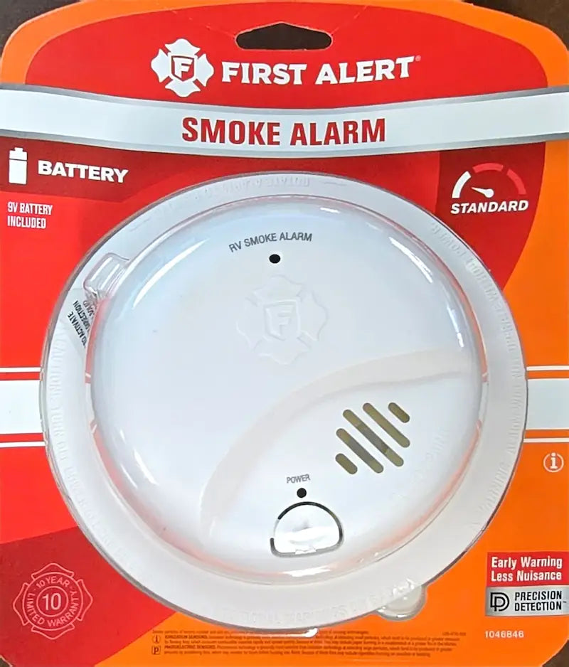 Battery Powered Smoke Alarm with Reliable 9 Volt Backup