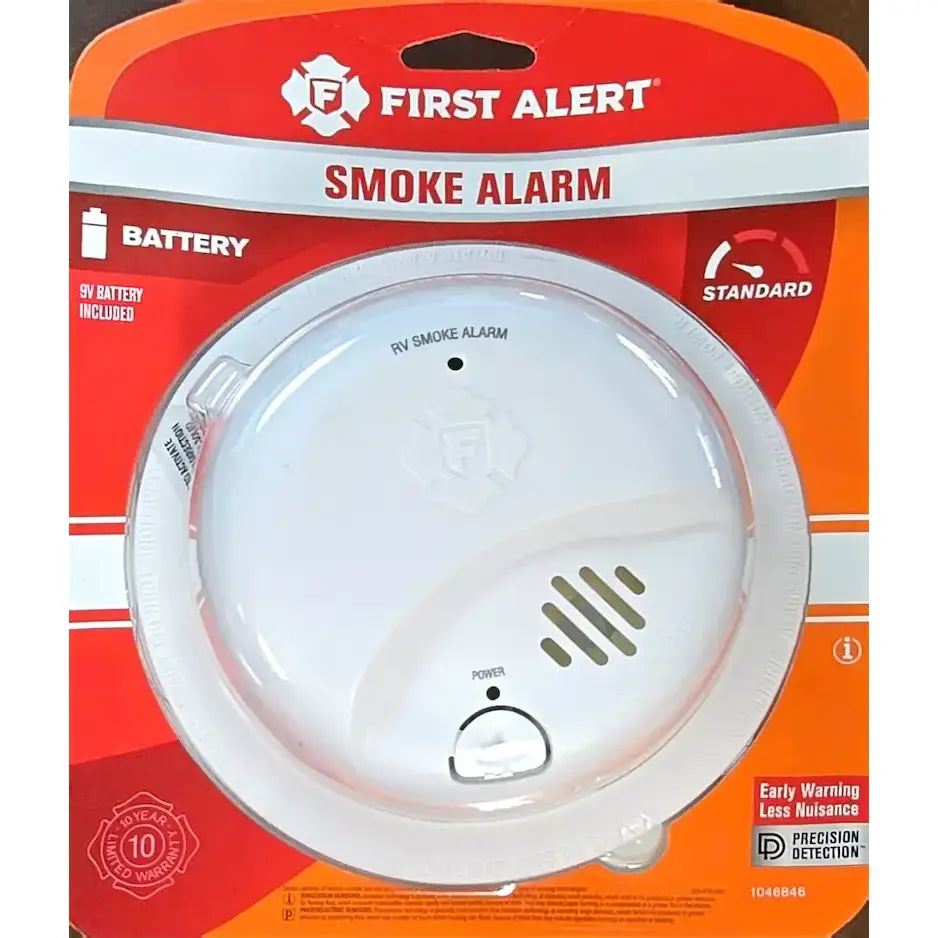Battery Powered Smoke Alarm with Reliable 9 Volt Backup