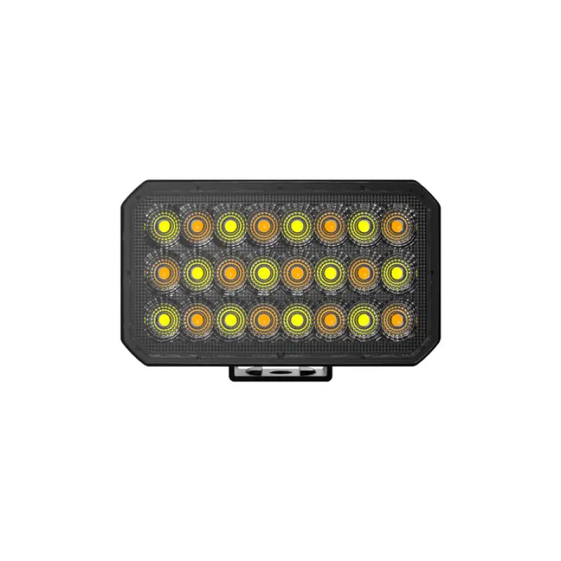 BB44042 Arc Lighting Builtbright Work Pod Task with adjustable arc design featuring enhanced illumination in yellow and orange LEDs.