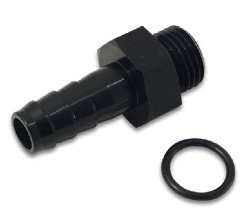 Vibrant 11315 Vibrant Aluminum Male -6AN ORB to 1/8in Barb w/O-Ring - Anodized Black