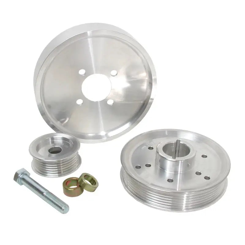BBK 02-04 Mustang 4.6 GT Underdrive Pulley Kit - Lightweight CNC Billet Aluminum (3pc) - Truck & Automotive