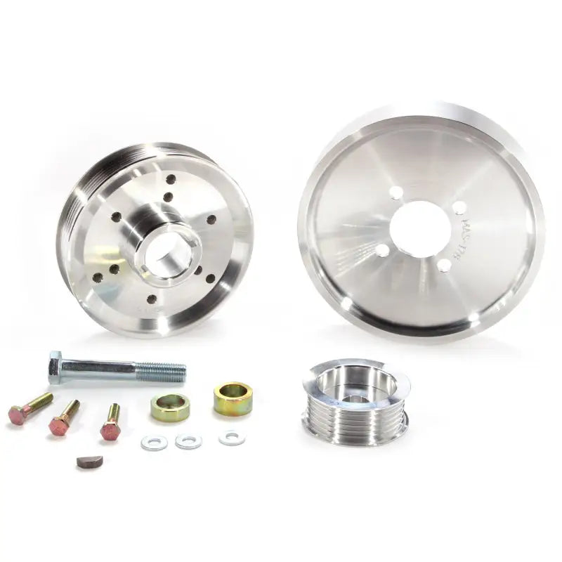 BBK 02-04 Mustang 4.6 GT Underdrive Pulley Kit - Lightweight CNC Billet Aluminum (3pc) - Truck & Automotive