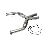 BBK 1637 BBK 05-10 Mustang 4.6 Short Mid X Pipe With Catalytic Converters 2-3/4 For BBK Long Tube Headers