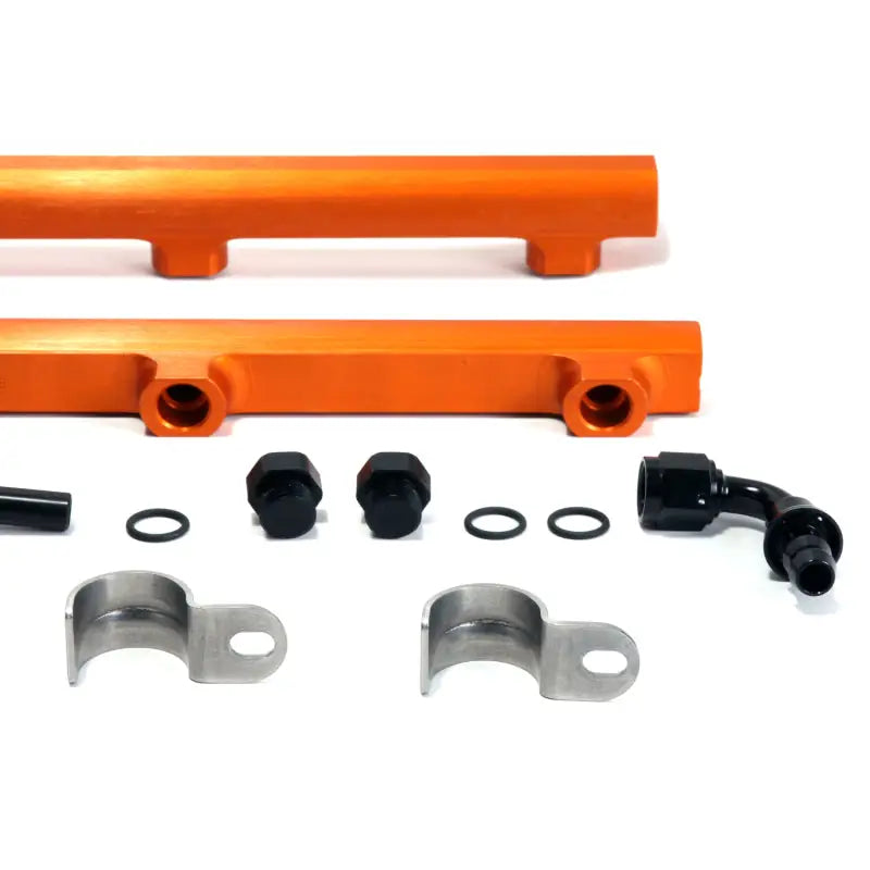 Orange fuel rail kit with fittings for Dodge Hemi 5.7/6.1 High Flow Billet Aluminum Fuel Rail