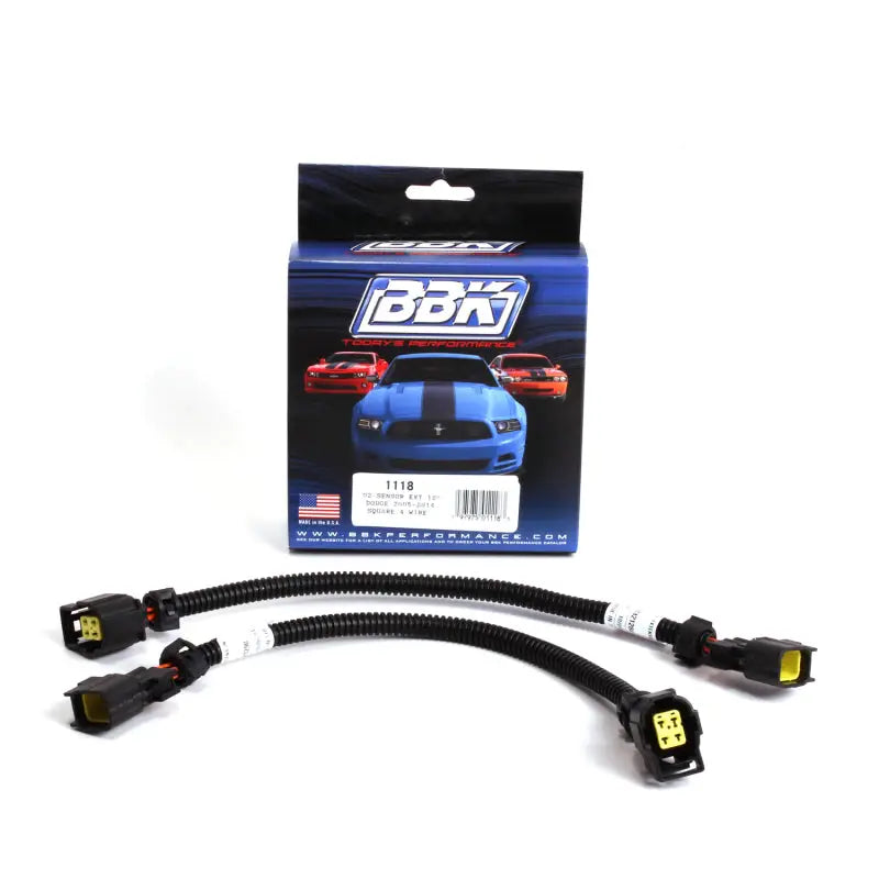 BBK 1118 BBK 05-15 Dodge 4 Pin Square Style O2 Sensor Wire Harness Extensions 12 (pair)