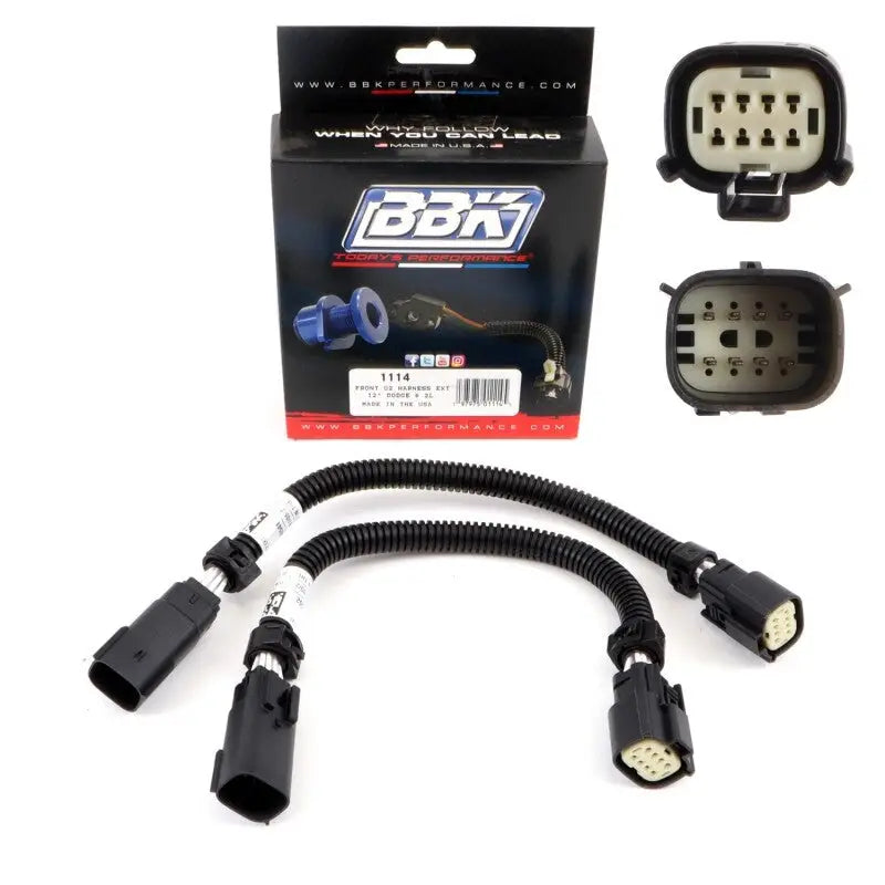 BBK 1114 BBK 05-17 Dodge Hellcat 6.2L 6 Pin Front O2 Sensor Wire Harness Extensions 12 (pair)
