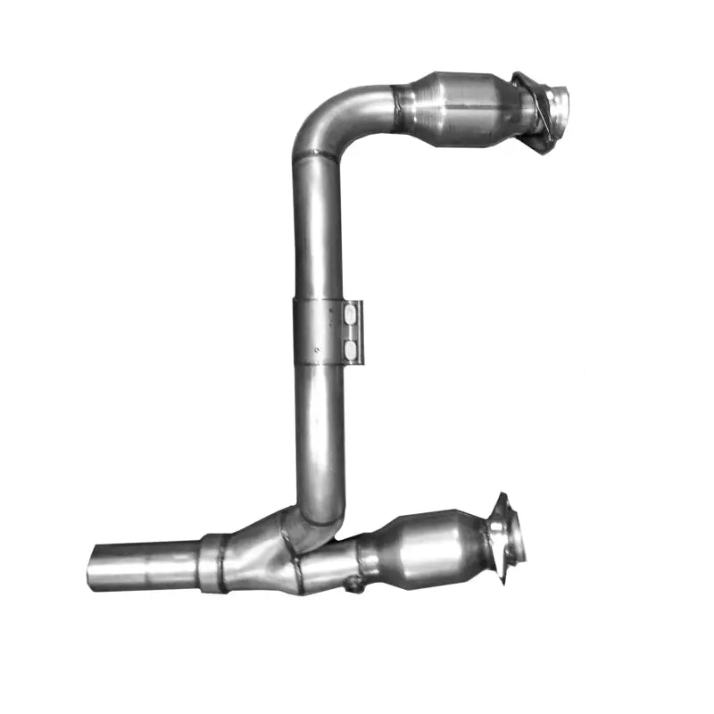 BBK 07-11 Jeep 3.8 V6 Long Tube Exhaust Headers And Y Pipe Converters - 1-5/8 Silver Ceramic - Truck & Automotive