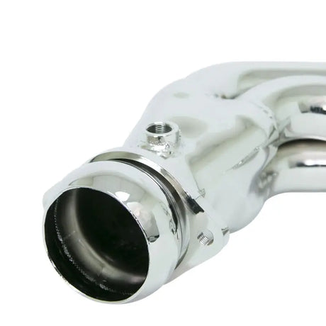 Shiny chrome long tube exhaust headers from BBK for Camaro LS3 L99 engines