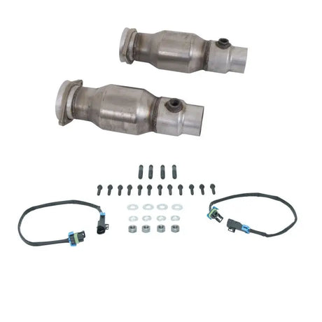Catalytic converters with hardware and wiring for BBK 10-15 Camaro LS3 L99 long tube exhaust headers