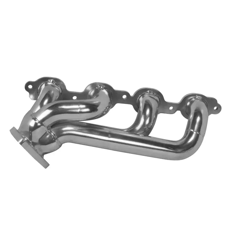 Shiny chrome shorty tuned length headers for GM Trucks 5.3/6.2 - polished silver ceramic