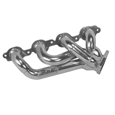 Shiny chrome shorty tuned length headers for GM trucks 5.3/6.2 from BBK