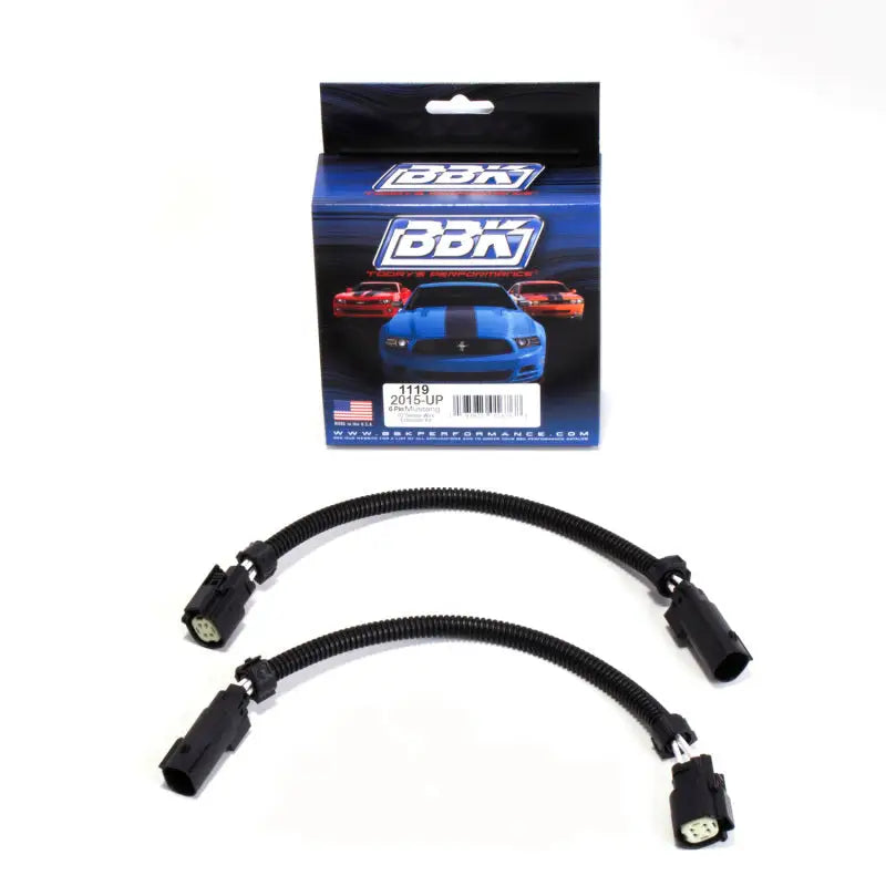 BBK 2015 Mustang GT V6 6-Pin Front O2 Sensor Wire Harness Extensions 12 (pair) - Truck & Automotive