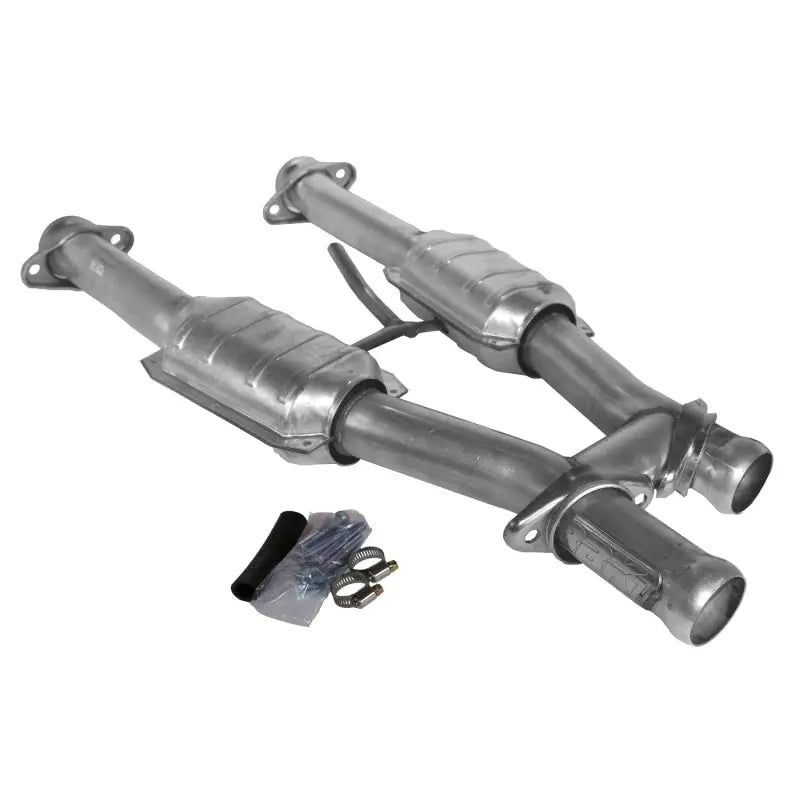 BBK 79-93 Mustang 5.0 Short Mid H Pipe With Catalytic Converters 2-1/2 For BBK Long Tube Headers - 1509