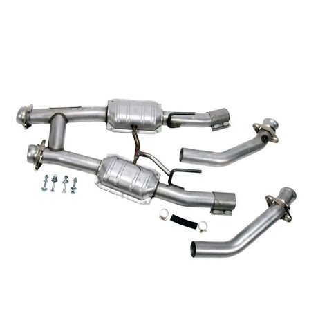 BBK 86-93 Mustang 5.0 High Flow H Pipe With Catalytic Converters - 2-1/2 