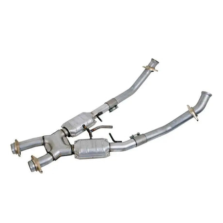 BBK 86-93 Mustang 5.0 High Flow X Pipe With Catalytic Converters - 2-1/2 