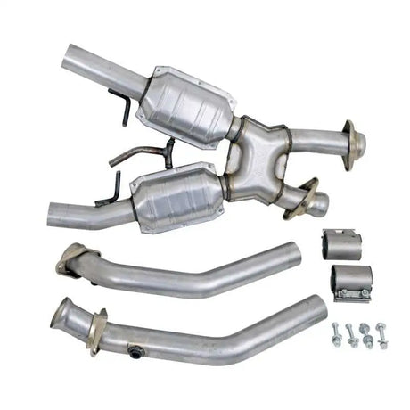 BBK 86-93 Mustang 5.0 High Flow X Pipe With Catalytic Converters - 2-1/2 