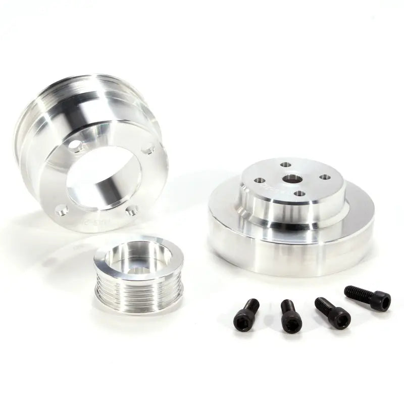 BBK 1553 BBK 86-93 Mustang 5.0 Underdrive Pulley Kit - Lightweight CNC Billet Aluminum (3pc)