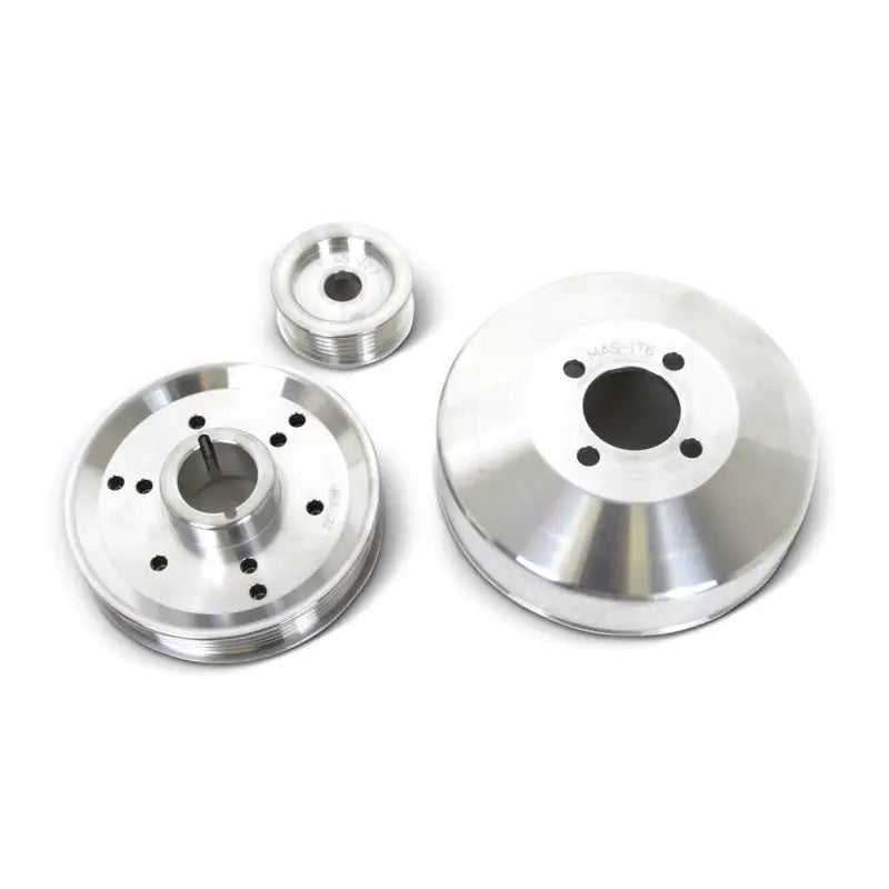 BBK 96-01 Mustang 4.6 GT Cobra Underdrive Pulley Kit - Lightweight CNC Billet Aluminum (3pc) - Truck & Automotive