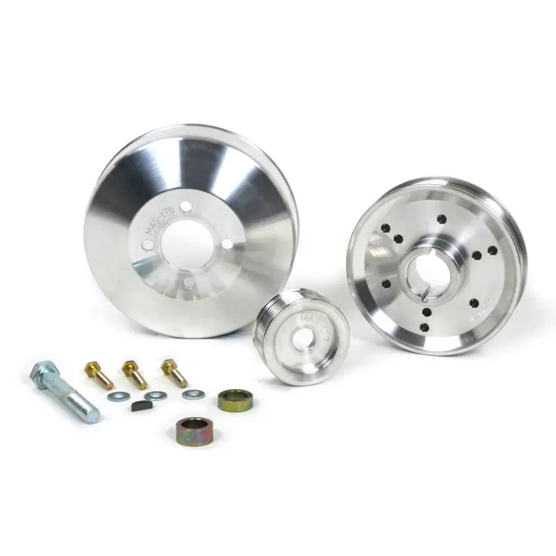 BBK 96-01 Mustang 4.6 GT Cobra Underdrive Pulley Kit - Lightweight CNC Billet Aluminum (3pc) - Truck & Automotive