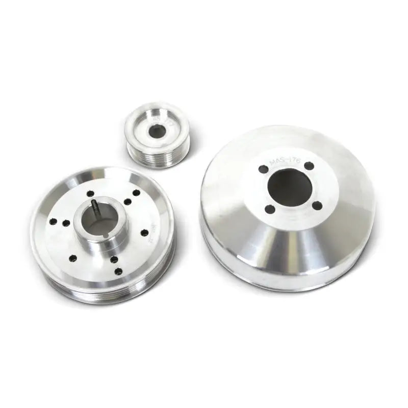BBK 96-01 Mustang 4.6 GT Cobra Underdrive Pulley Kit - Lightweight CNC Billet Aluminum (3pc) - Truck & Automotive