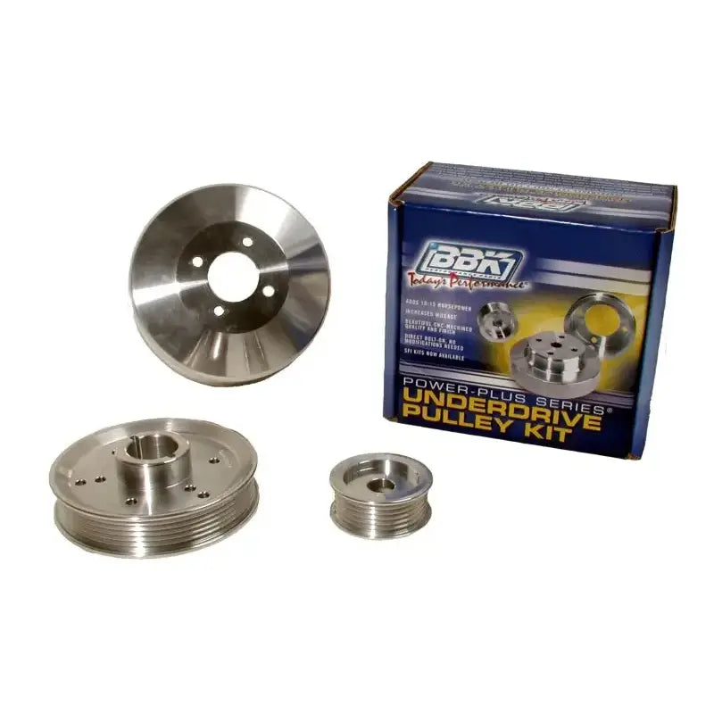 BBK 96-01 Mustang 4.6 GT Cobra Underdrive Pulley Kit - Lightweight CNC Billet Aluminum (3pc) - Truck & Automotive