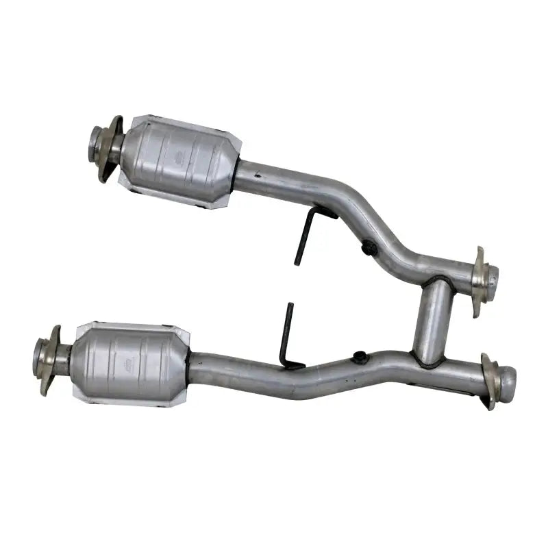 BBK 96-04 Mustang 4.6 GT / Cobra Short Mid H Pipe w Catalytic Converters 2-1/2 For Long Tube Headers - Truck &