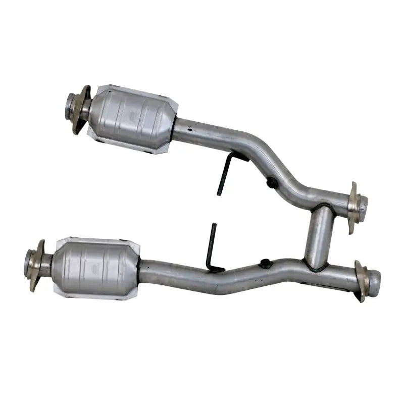 BBK 96-04 Mustang 4.6 GT / Cobra Short Mid H Pipe w Catalytic Converters 2-1/2 For Long Tube Headers - Truck &