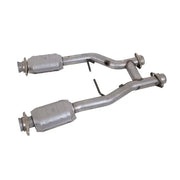 BBK 1538 BBK 96-04 Mustang 4.6 GT / Cobra Short Mid H Pipe w Catalytic Converters 2-1/2 For Long Tube Headers