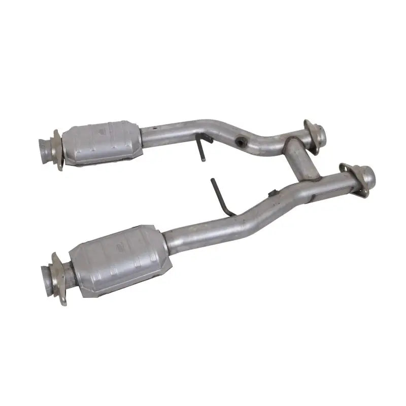 BBK 1538 BBK 96-04 Mustang 4.6 GT / Cobra Short Mid H Pipe w Catalytic Converters 2-1/2 For Long Tube Headers