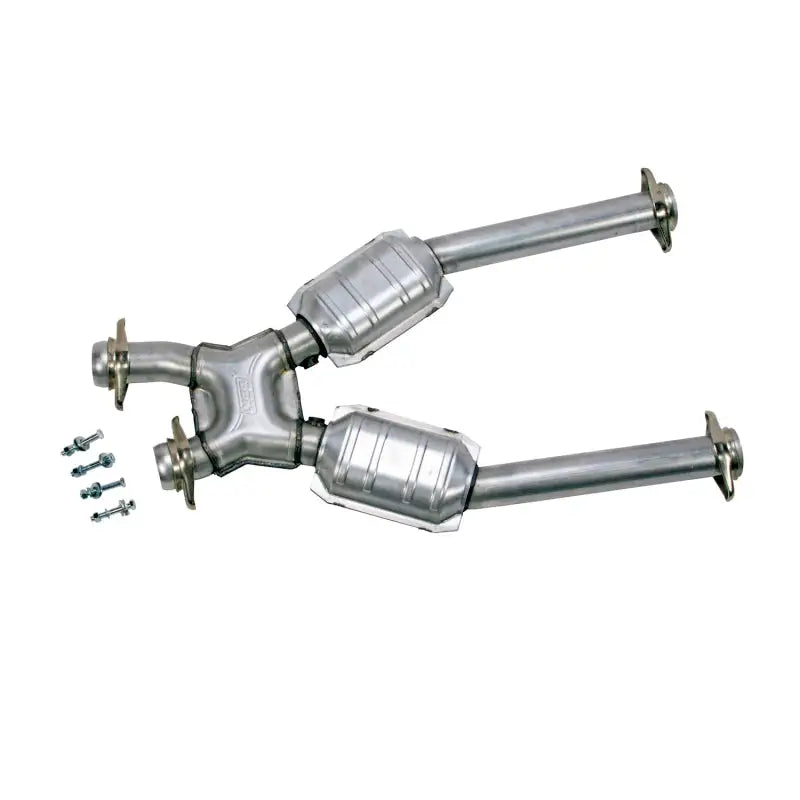BBK 96-04 Mustang 4.6 GT / Cobra Short Mid X Pipe w Catalytic Converters 2-1/2 For Long Tube Headers - Truck &
