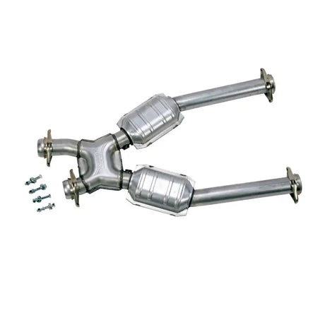 BBK 96-04 Mustang 4.6 GT / Cobra Short Mid X Pipe w Catalytic Converters 2-1/2 For Long Tube Headers - Truck &