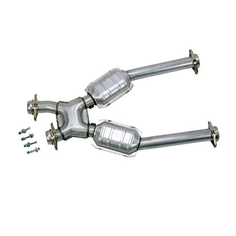 BBK 96-04 Mustang 4.6 GT / Cobra Short Mid X Pipe w Catalytic Converters 2-1/2 For Long Tube Headers - Truck &