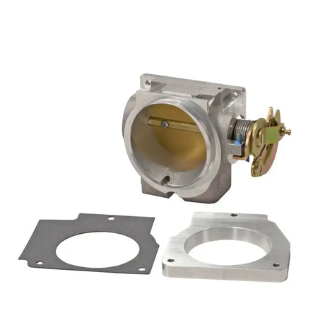 Silver 80mm throttle body with gasket and adapter for GM Vortec BBK Power Plus Series