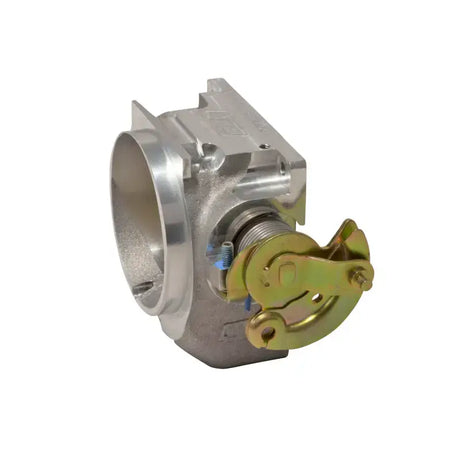Silver metal throttle body with gold linkage for GM Vortec 80mm throttle body BBK Power Plus