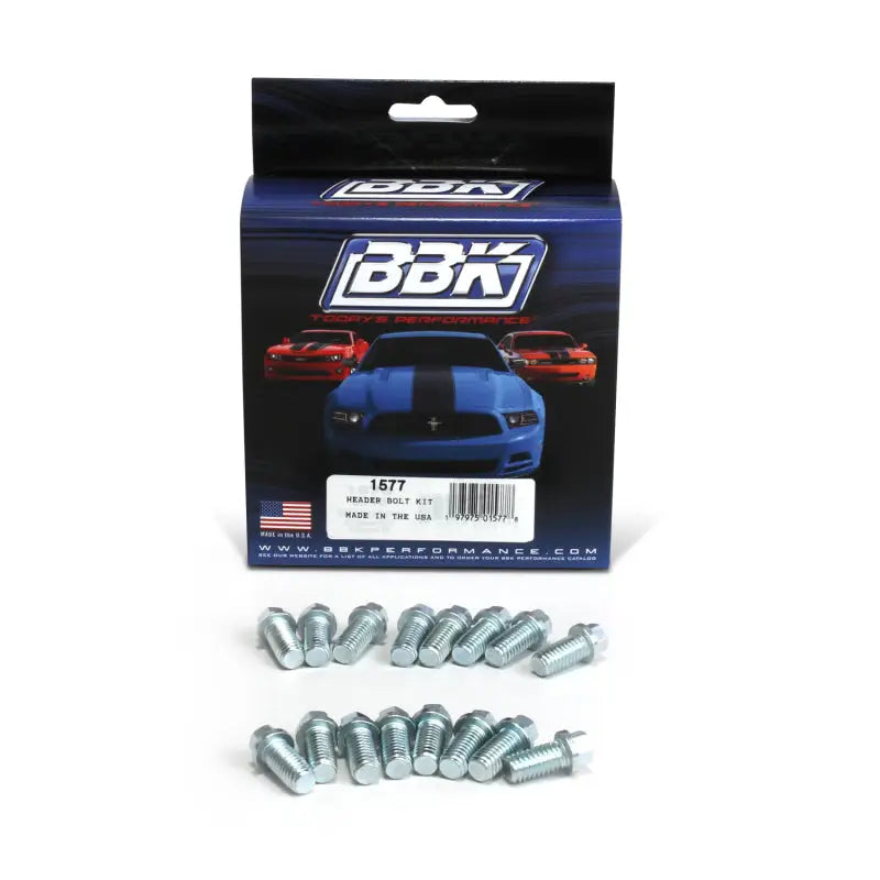 BBK 1577 BBK Ford SBF 302 351W Exhaust Header Bolt Kit - 3/8-16 0.75in (16)