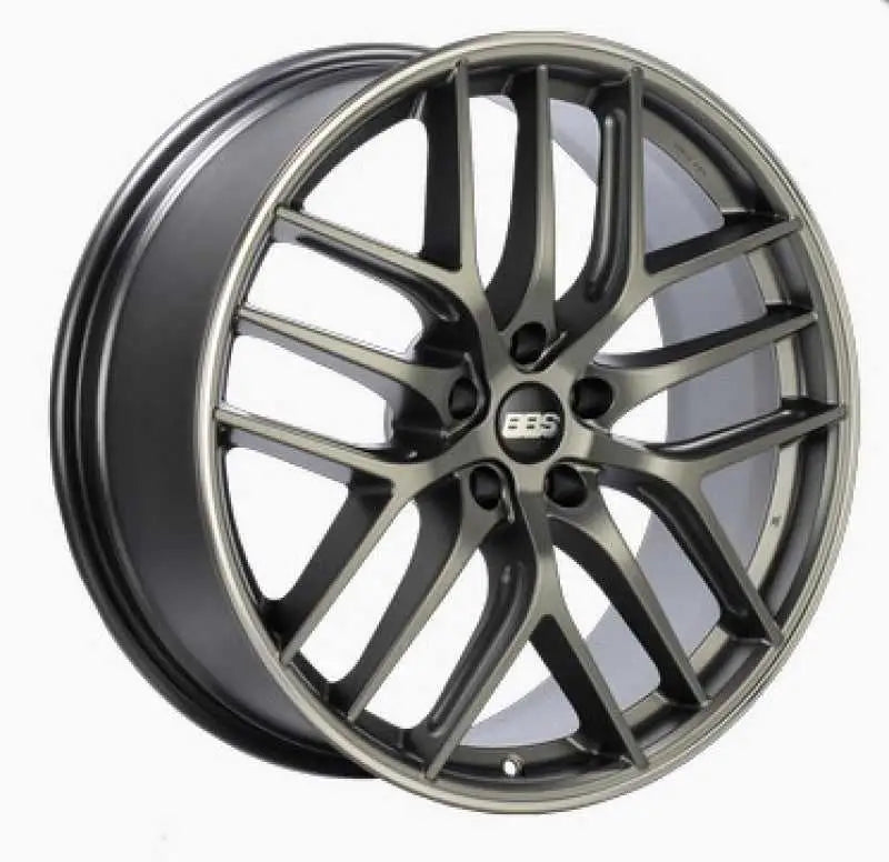 BBS BBS CC-R 19x10 5x120 ET38 Satin Platinum Polished Rim Protector Wheel -82mm PFS/Clip Required