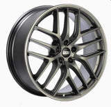 BBS BBS CC-R 19x10 5x120 ET38 Satin Platinum Polished Rim Protector Wheel -82mm PFS/Clip Required