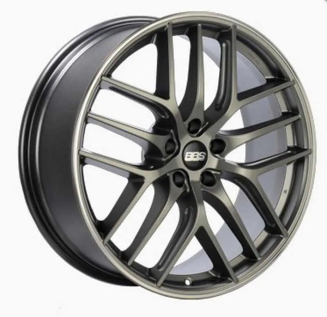 BBS BBS CC-R 19x10 5x120 ET38 Satin Platinum Polished Rim Protector Wheel -82mm PFS/Clip Required