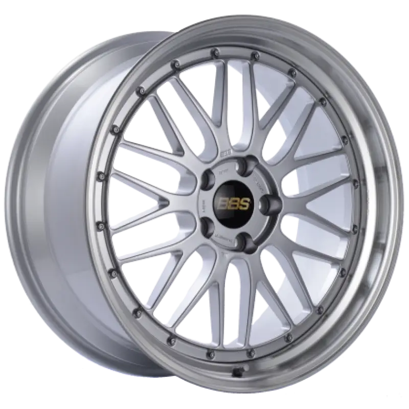 Silver BBS wheel with diamond silver center and diamond cut lip for stylish rides