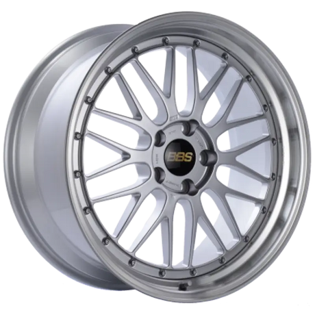 Silver BBS wheel with diamond silver center and diamond cut lip for stylish rides